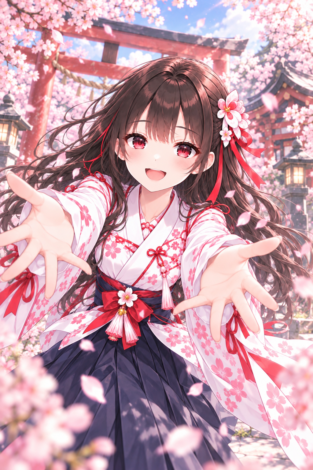 桜の神社にいる占いJK 月白